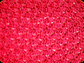 Pull rouge bordé rose-détail du point