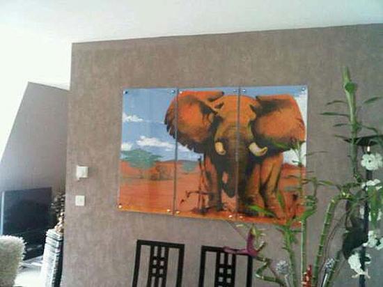 Triptyque éléphant