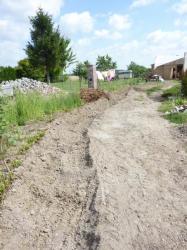 D&eacute;caissage pour l'all&eacute;e en b&eacute;ton