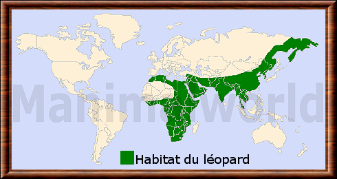 Carte de r�partition du l�opard