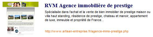 Agence immobilier de prestige