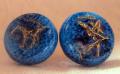 boucles rondes 3 - bleu, violet et or