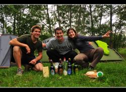 Campement au bord de la Sa&ocirc;ne avec Xavier
