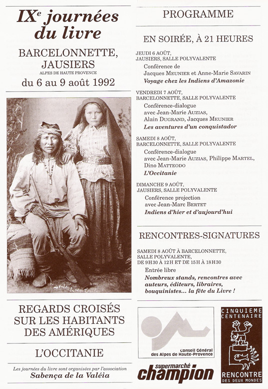 journées du livre 1992