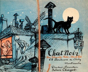Programme soir&eacute;e au cabaret Chat noir
