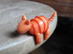 chat orange en porcelaine froide