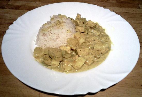 Tofu à l'ananas et au lait de coco