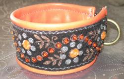 Collier strass orange