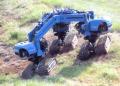 53 - The TTM, Tri-Trac-Mover, a prototype of the Forest Institute of  Forest Products of Japan in 1997 consisted of three groups of two tracks linked together by a parallelogram controlled armature. Each group had its diesel engine and hydraulic transmission. This system allowed it to climb over an obstacle up to 1.3 m and move on slopes of 28 ° strewn with pitfalls. 
