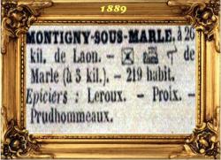 MONTIGNY SOUS MARLE 1889